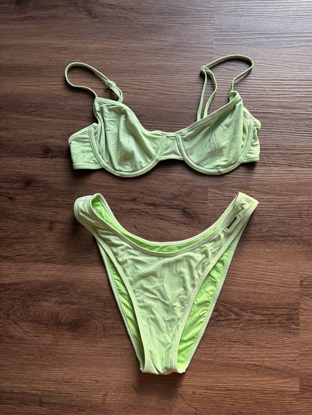 Blackbough Shimmer Green Bikini Set